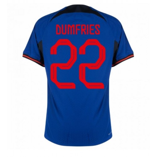 Moški Nogometni dresi Nizozemska Denzel Dumfries #22 Gostujoči SP 2022 Kratek Rokav